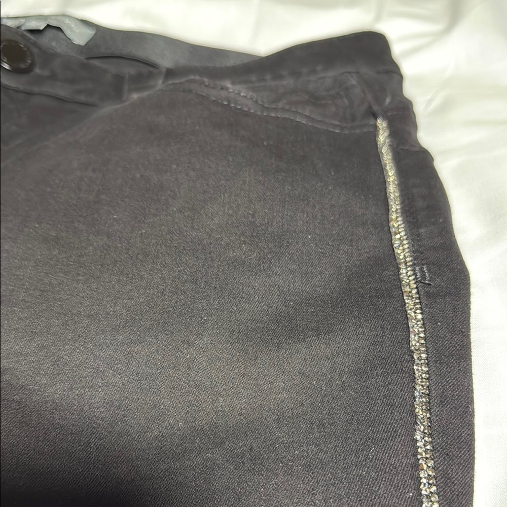 Wit & Wisdom Black w/Sparkle Tuxedo Stripe Ankle Cropped Jeans - Picture 11 of 16